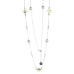 Collana Chanel in argento 925 rodiato e dorato con perle - ZCL1116-LN