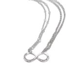 Due collane rodiate in argento - Regalo perfetto per San Valentino - ZCL1356-MB