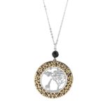 Collana in Argento rodio-oro 2 mic. - ZCL681-MN