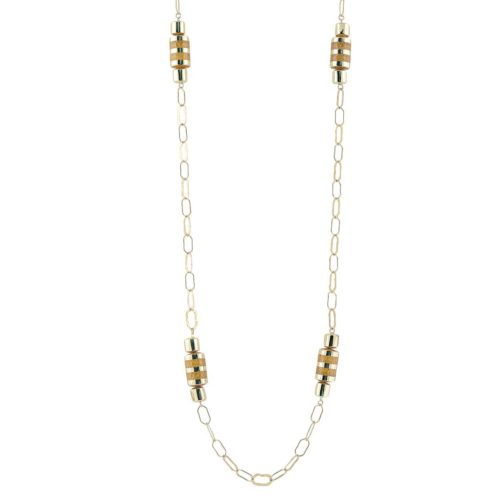 Collana Chanel in argento 925 dorata e smaltata - ZCL891-MG