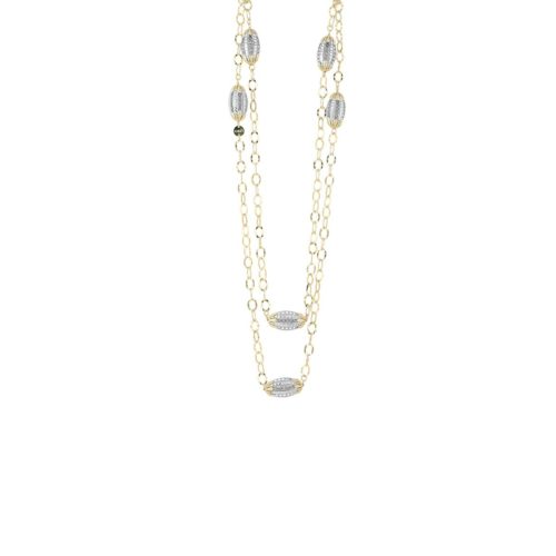 Collana Chanel in argento 925 dorata e rodiata - ZCL978-LN