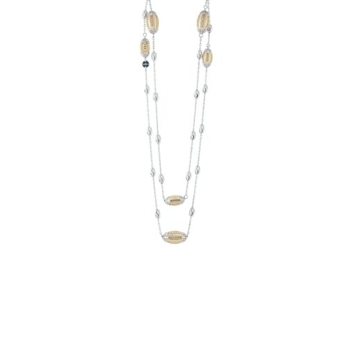 Collana Chanel in argento 925 dorata e rodiata - ZCL979-LN