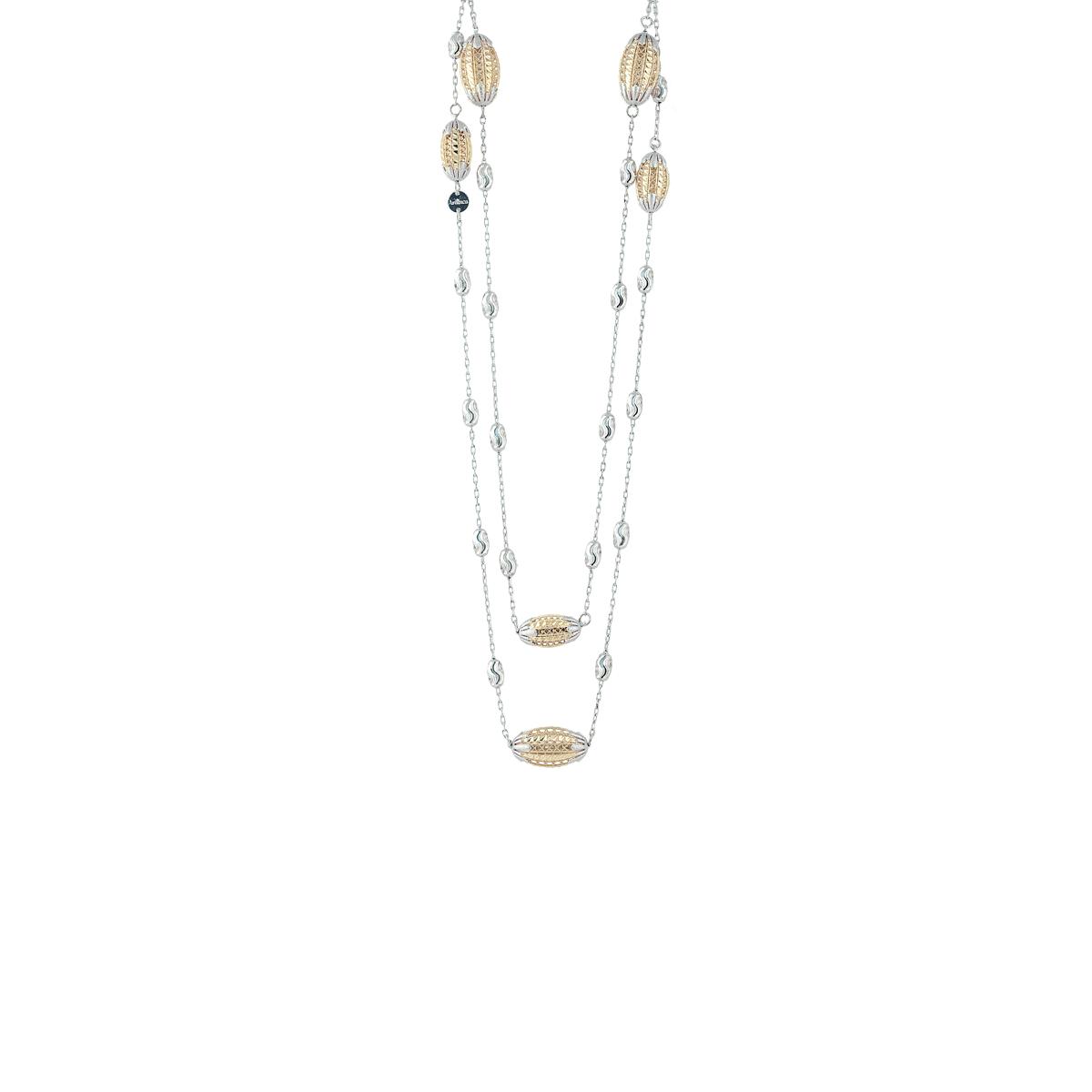 Collana Chanel in argento 925 dorata e rodiata - ZCL979-LN